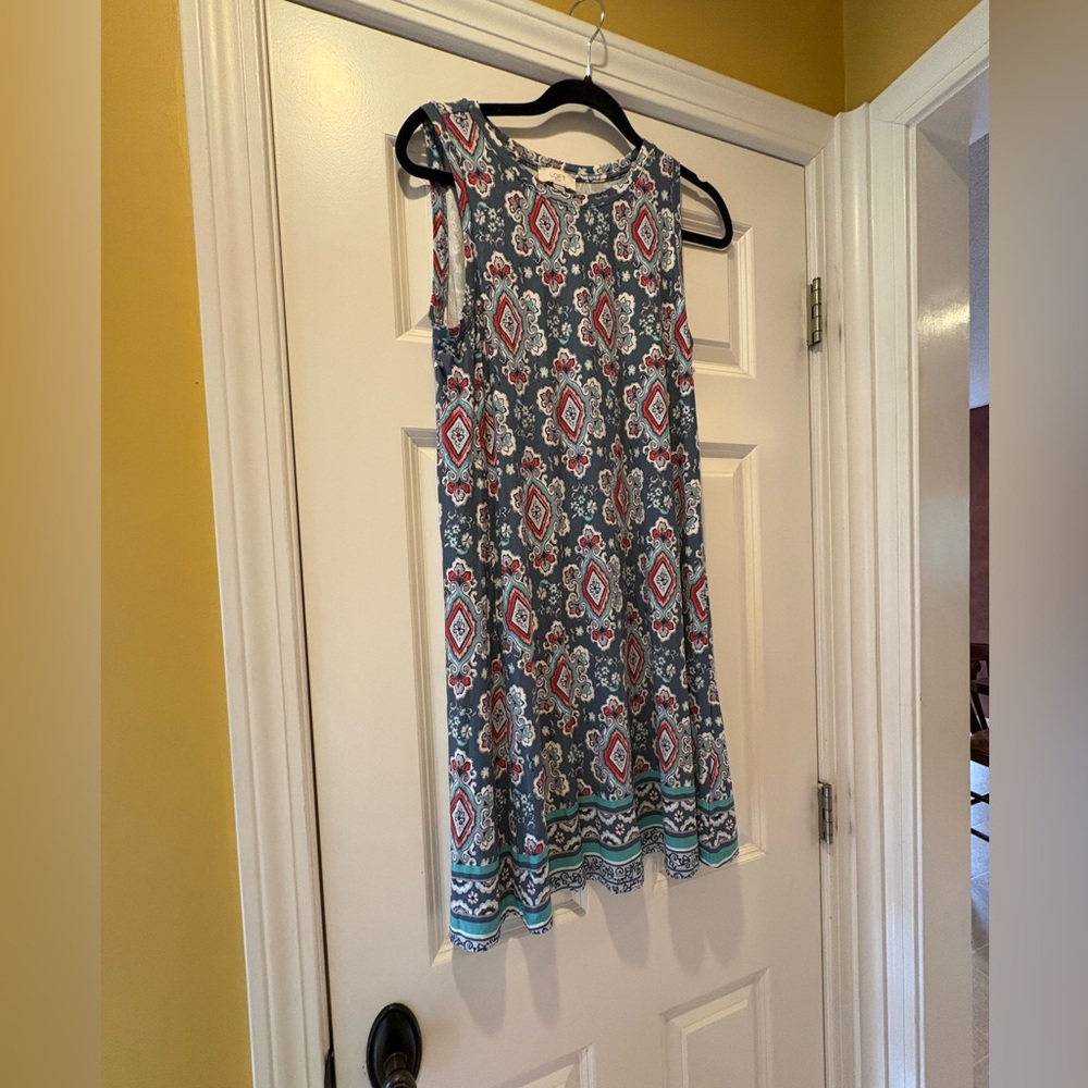 LOFT Multicolor Patterned Dress